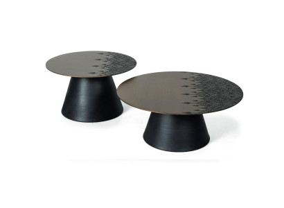 Set of 2x Coffee table Designer black Color Living room table Tables